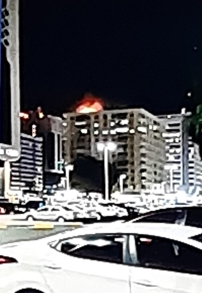 Explosão em Abu Dhabi - Foto: Reprodução/Band