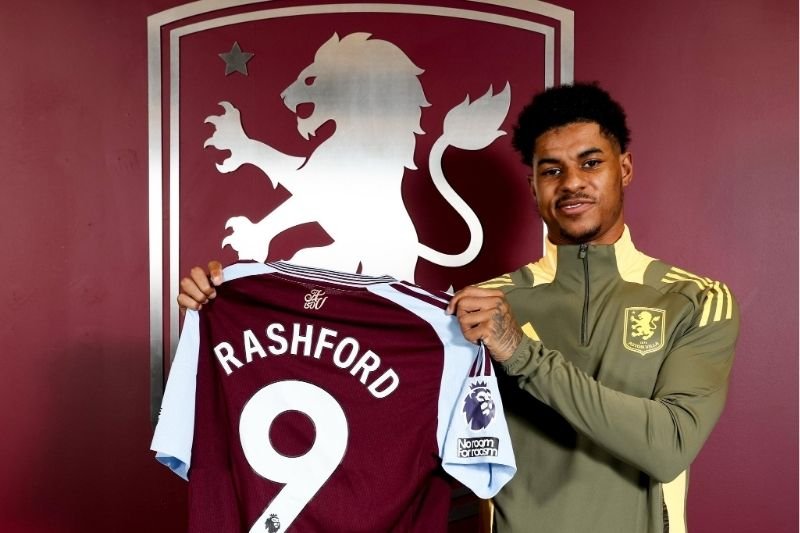 Aston Villa anuncia Rashford por empréstimo