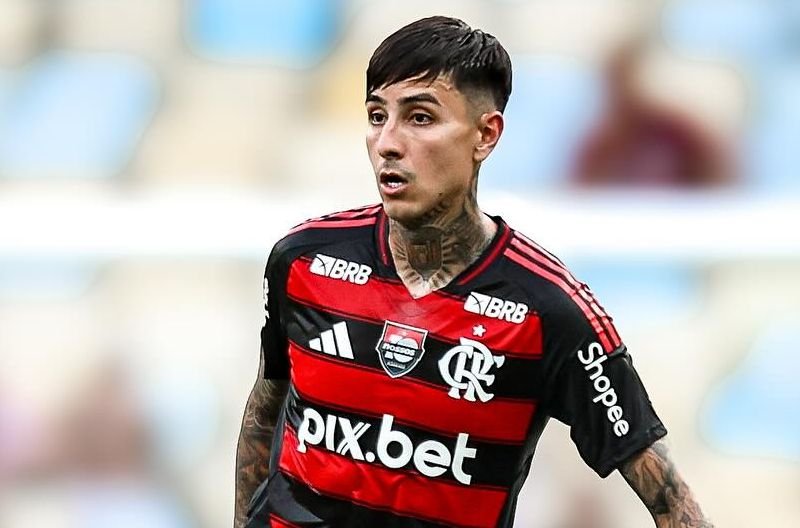 Pulgar em campo pelo Flamengo