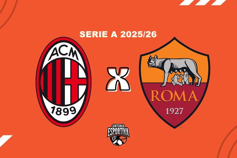 Milan x Roma pela Serie A italiana. Divulgação / Sintonia Esportiva