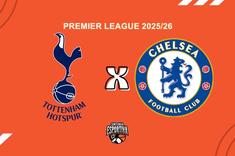 Tottenham x Chelsea pela Premier League. Divulgação / Sintonia Esportiva