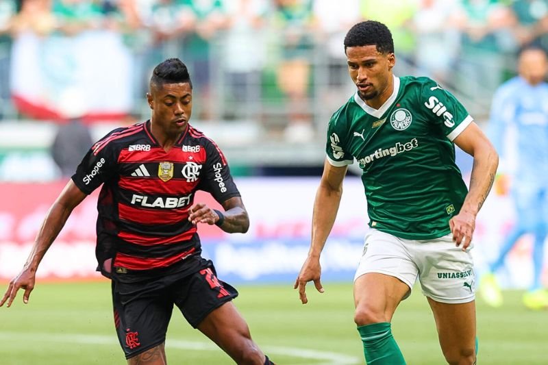Bruno Henrique, do Flamengo, e Murilo, do Palmeiras, pelo Brasileirão 2025