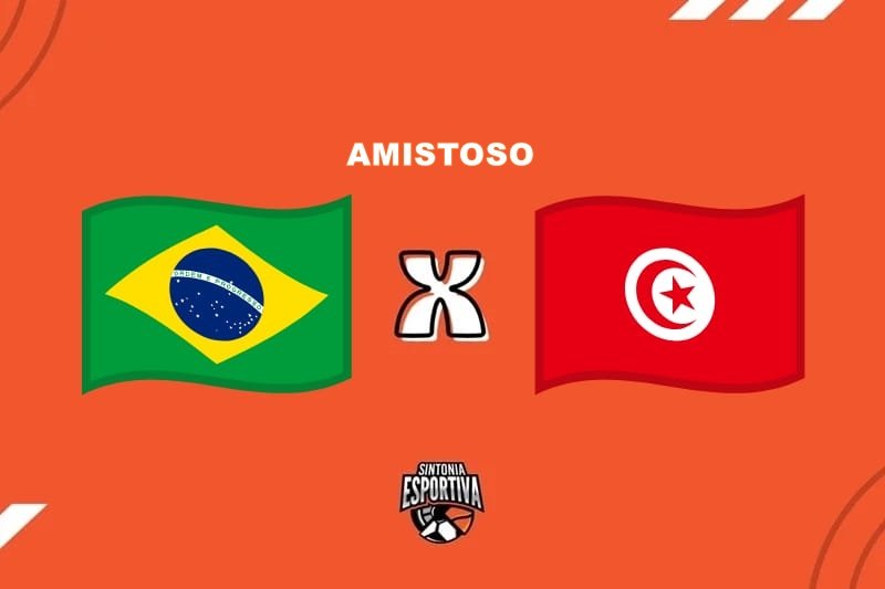 Brasil x Tunísia em Amistoso. Divulgação / Sintonia Esportiva