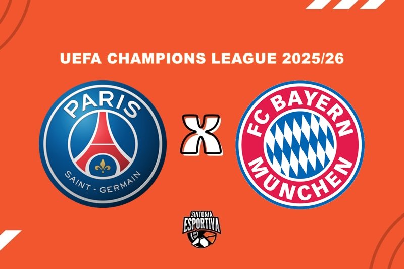 PSG x Bayern pela UEFA Champions League. Divulgação / Sintonia Esportiva