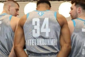 NBA All-Star Game, Giannis Antetokounmpo, Luka Doncic e Nikola Jokic posam para foto como grandes estrelas internacionais da liga