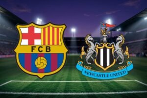 Barcelona x Newcastle pela UEFA Champions League. Imagem: Divulgação / Sintonia Esportiva