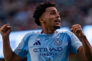 Cria do Palmeiras comemora gol pelo New York City FC na MLS